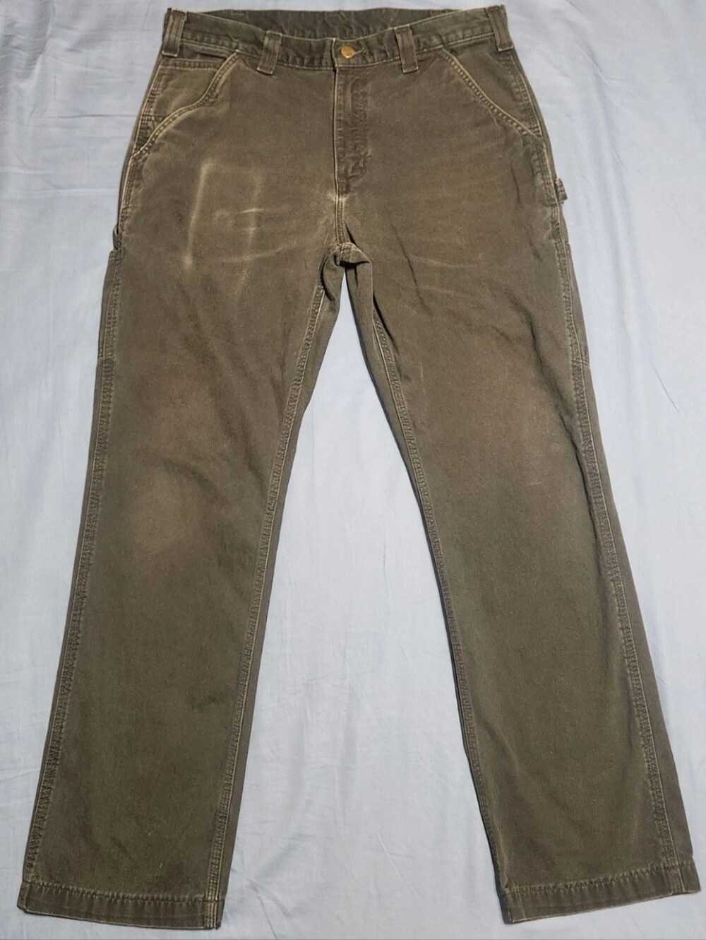 Carhartt Men's Relaxed Fit Work Pants Black Size 34x32 B324-BLK 100% Cotton
